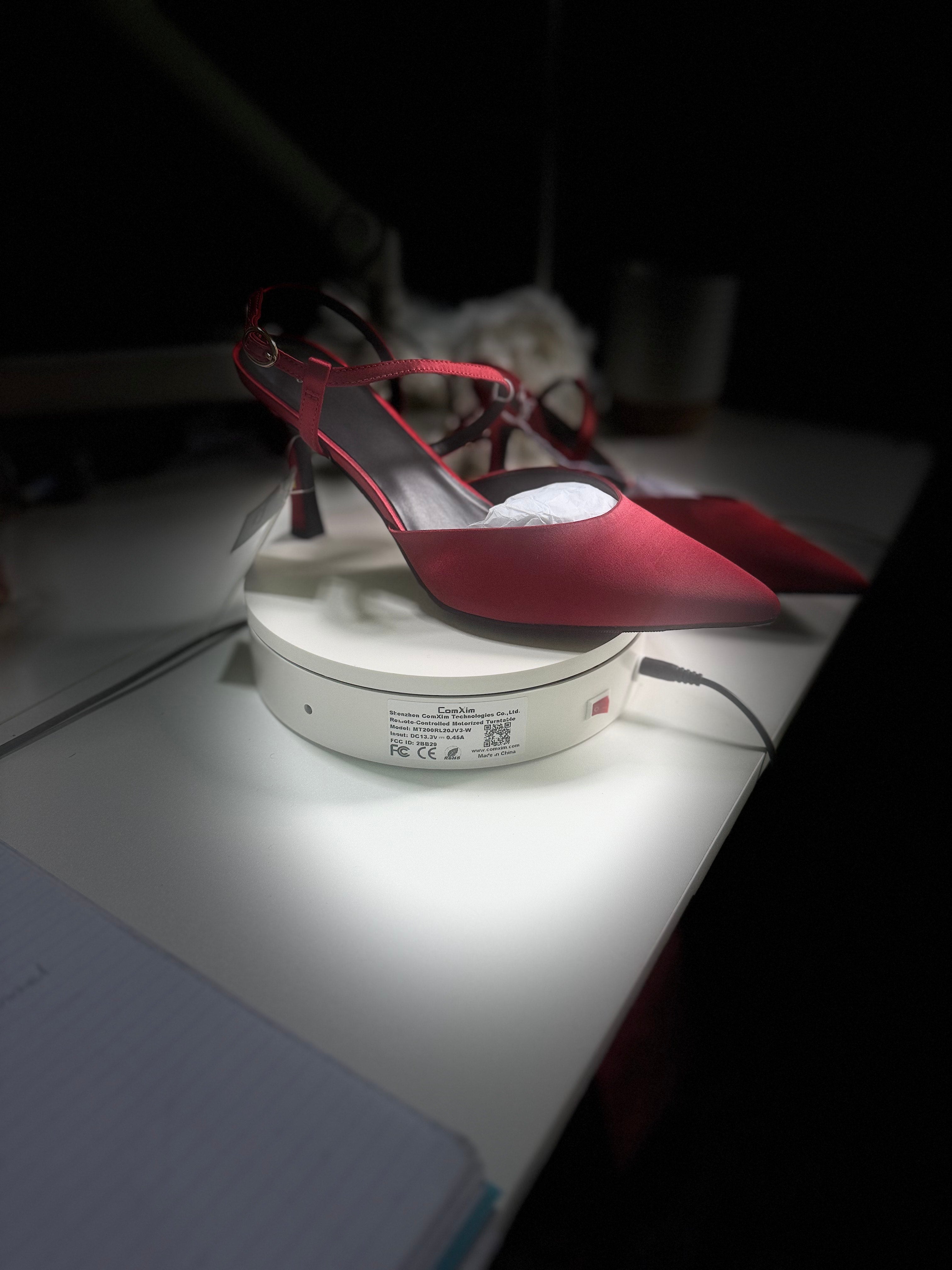 Red Night Out Satin Red Heels